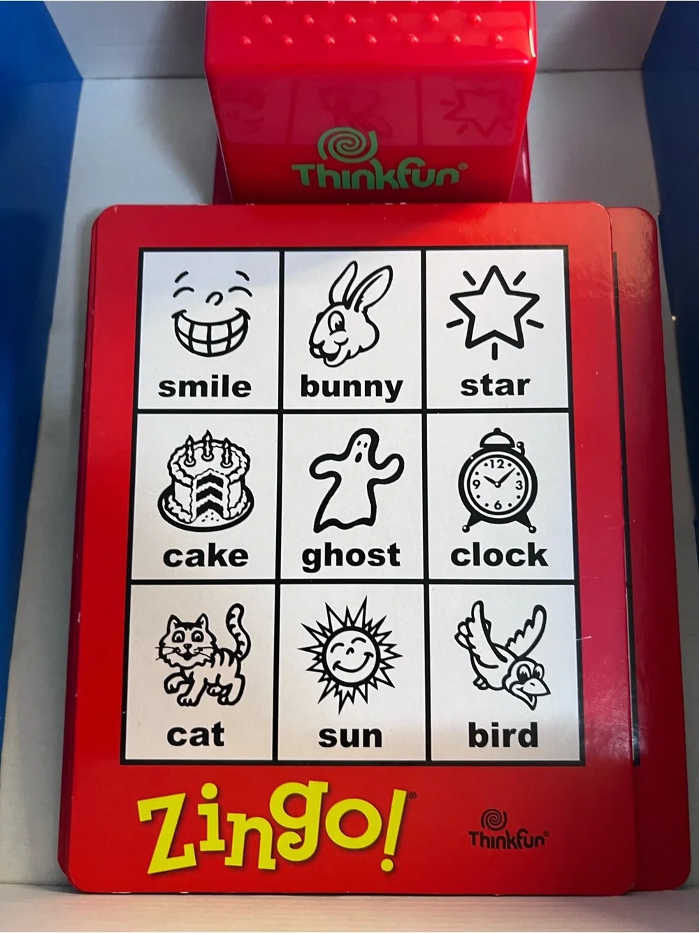 ThinkFun Zingo! Bingo Board Game Red Classic Kids Matching Game Complete
